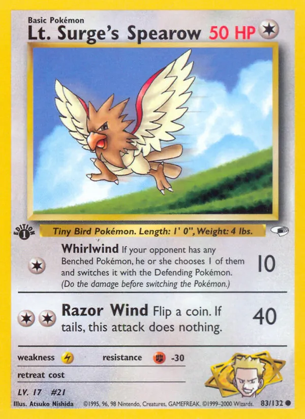 Lt. Surge's Spearow 83 — Gym Heroes