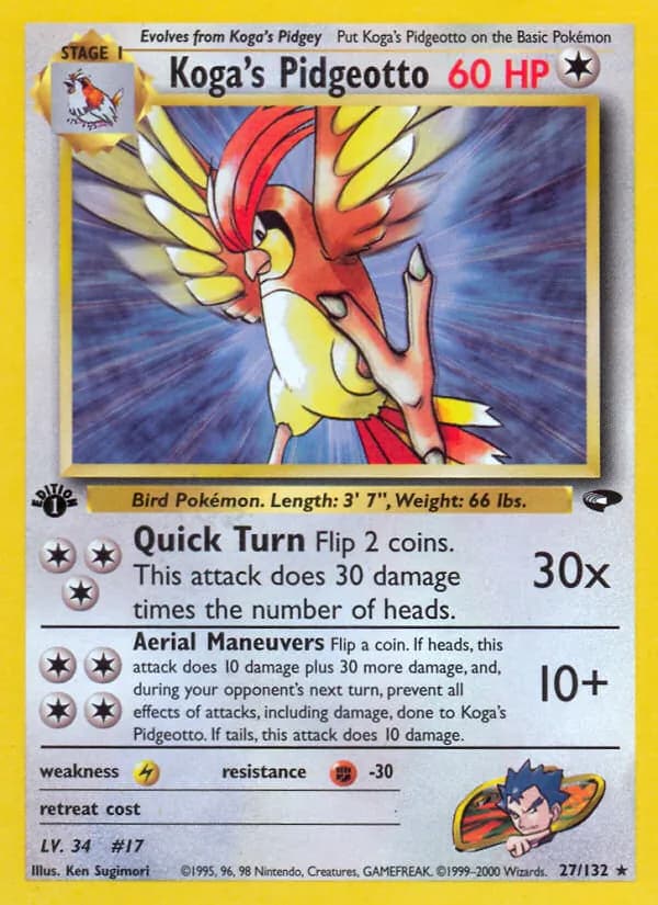 Koga's Pidgeotto 27 — Gym Challenge