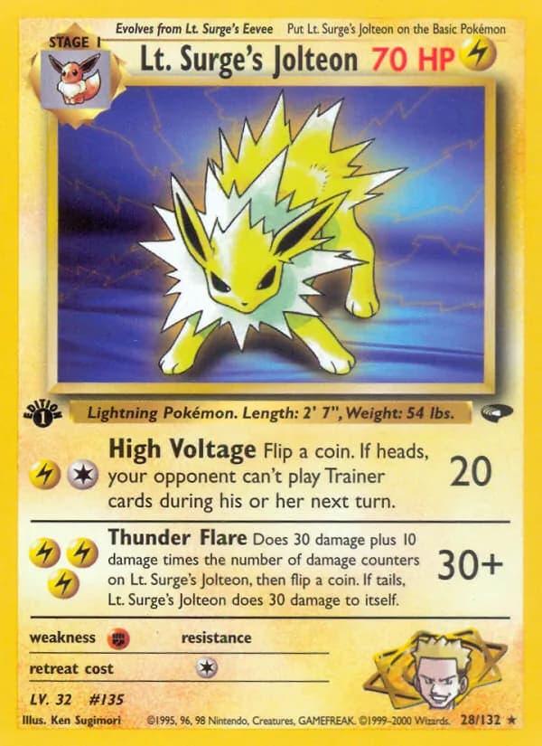 Lt. Surge's Jolteon 28 — Gym Challenge