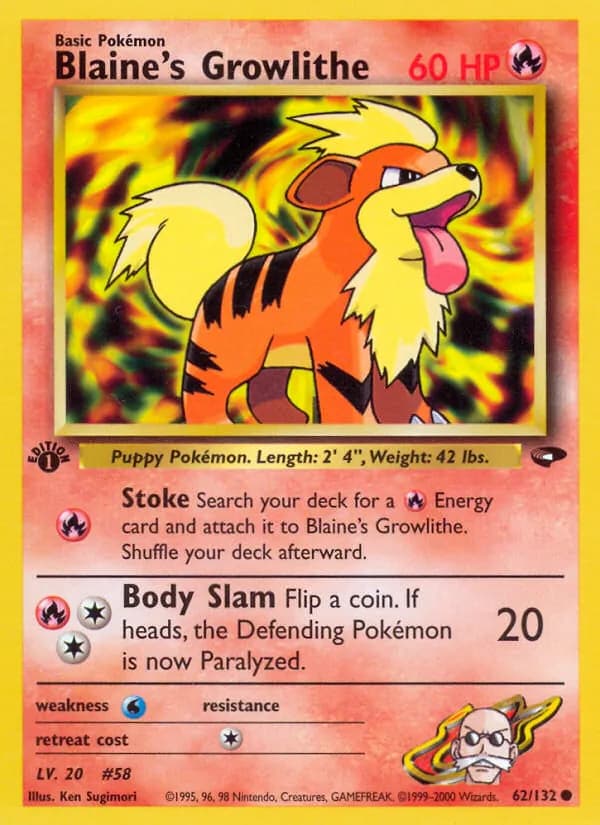 Blaine's Growlithe 62 — Gym Challenge