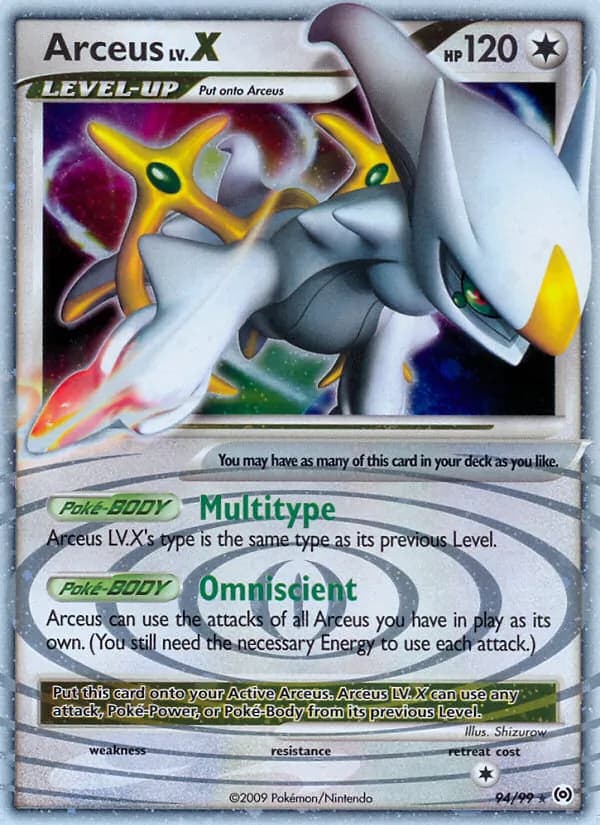 Arceus LV. X 94 — Platine Arceus
