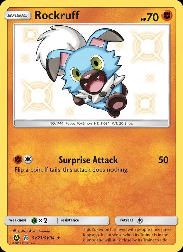 Rockruff SV23 — Hidden Fates - Shiny Vault