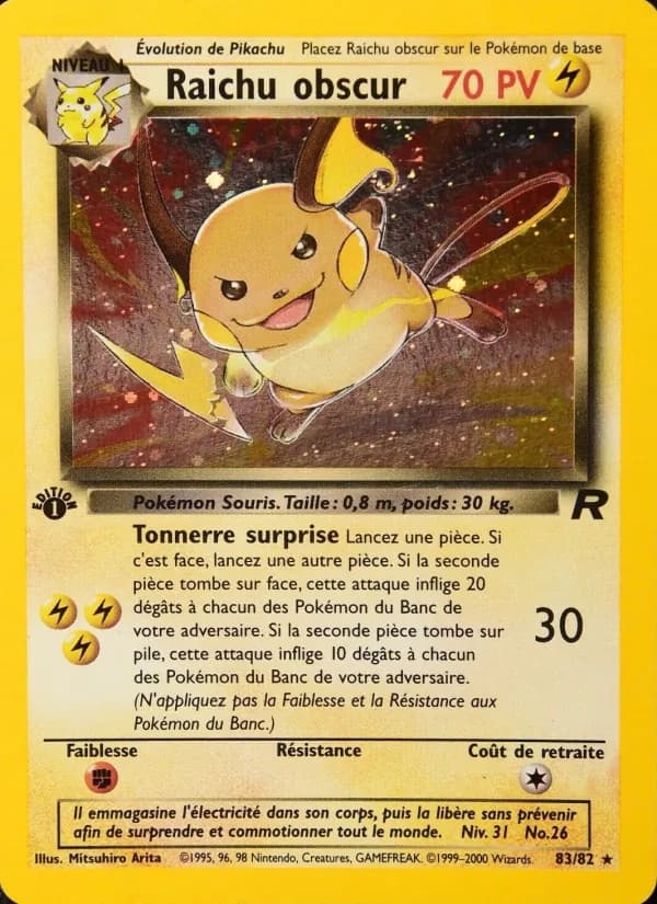 Raichu obscur 83 — Team Rocket