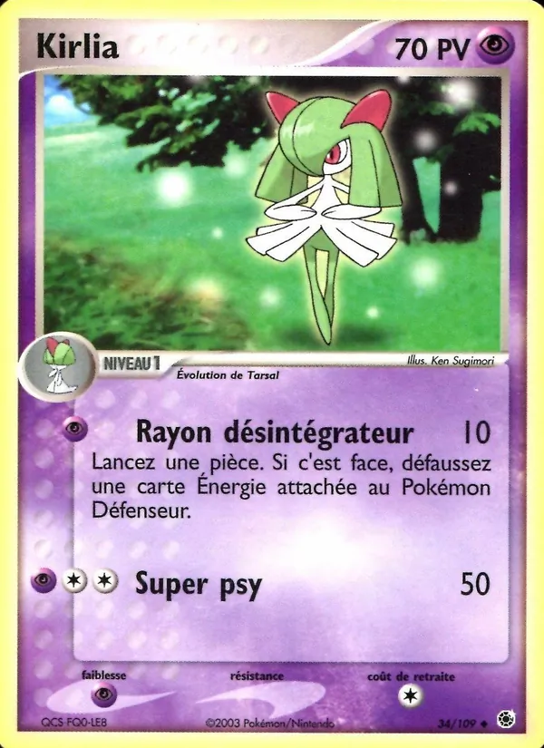 Kirlia 34 — EX Rubis & Saphir