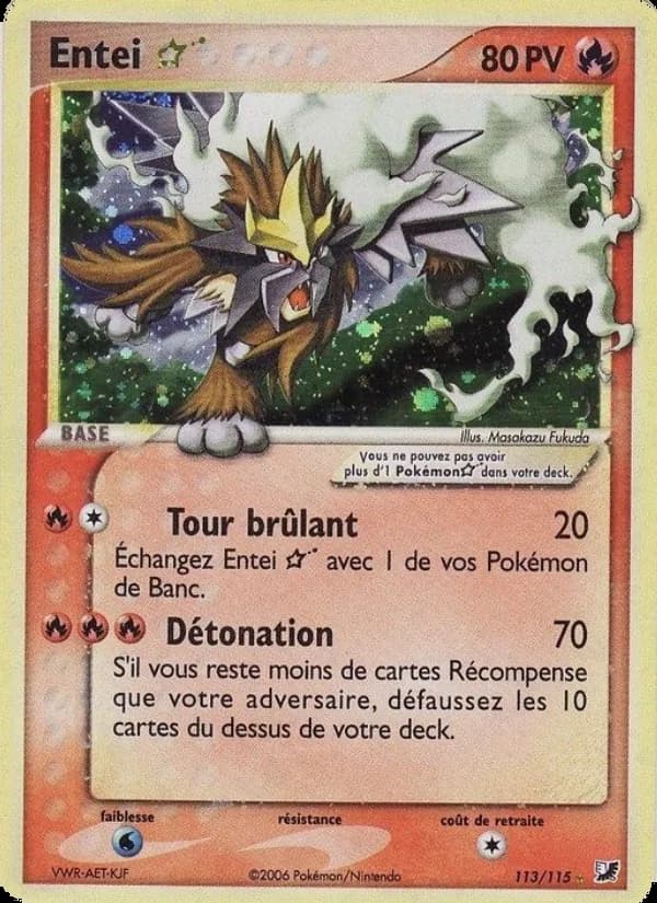Entei ☆ 113 — EX Forces Cachées