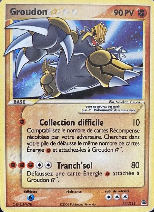 Groudon ☆ 111 — EX Espèces Delta