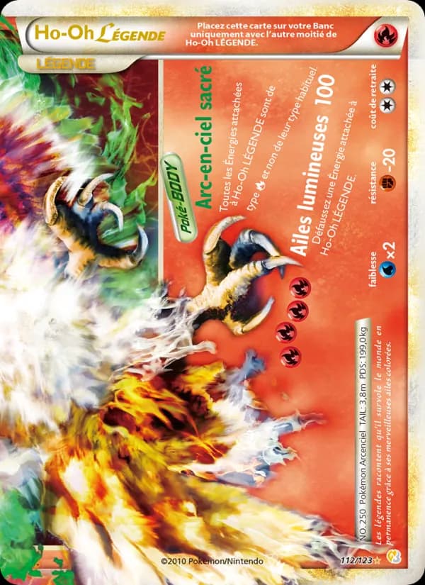 Ho-Oh LÉGENDAIRE 112 — HeartGold SoulSilver