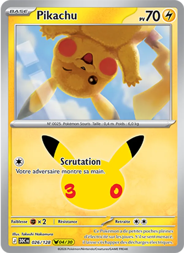 Pikachu 026 — 30ᵉ Anniversaire
