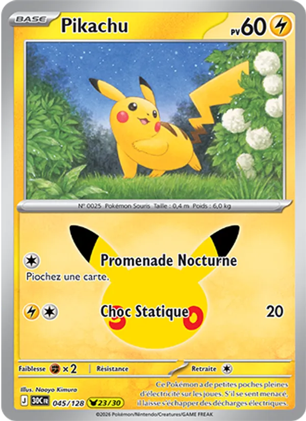 Pikachu 045 — 30ᵉ Anniversaire