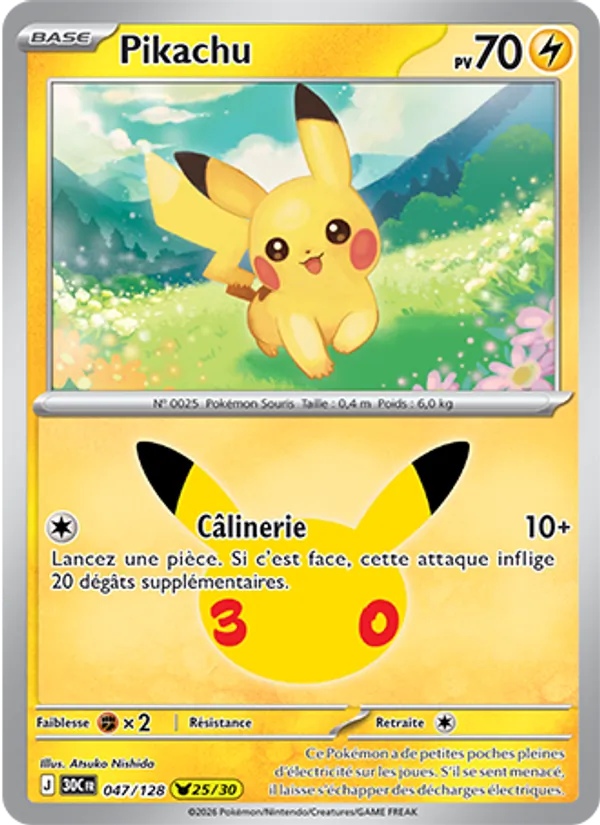 Pikachu 047 — 30ᵉ Anniversaire