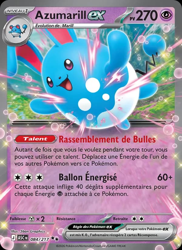 Azumarill-ex 084 — Héros Transcendants