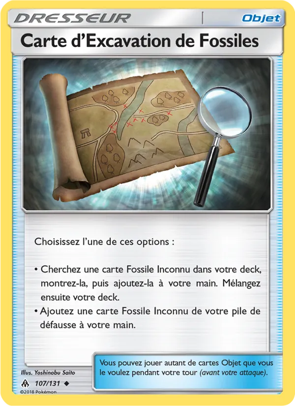 Carte d’Excavation de Fossiles 107 — Lumière Interdite
