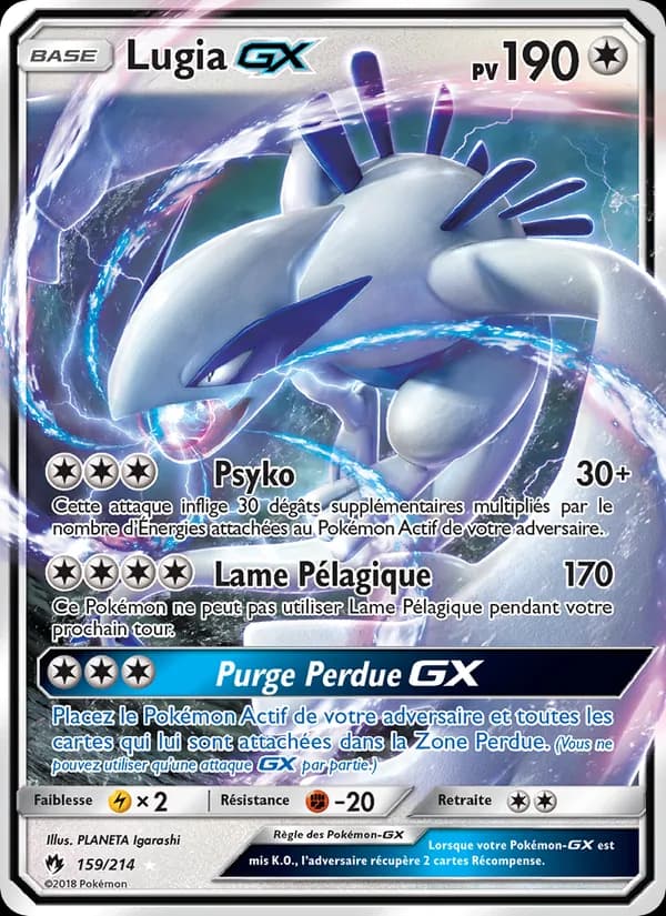 Lugia GX 159 — Tonnerre Perdu