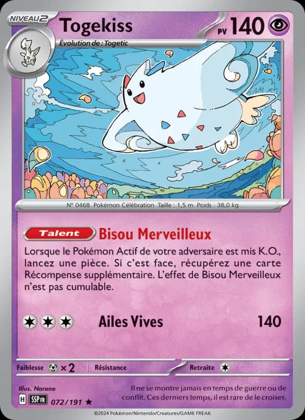 Togekiss 072 — Étincelles Déferlantes