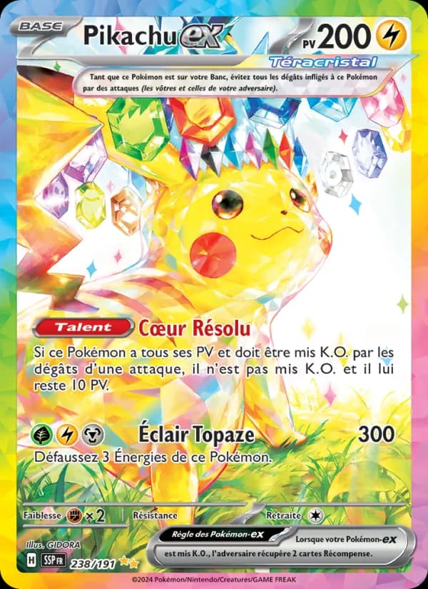 Pikachu-ex 238 — Étincelles Déferlantes