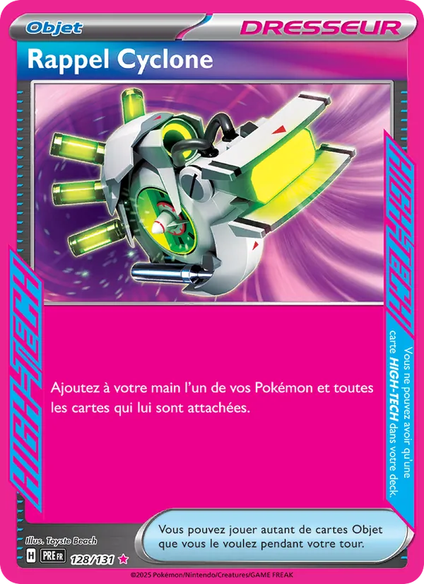 Rappel Cyclone 128 — Évolutions Prismatiques