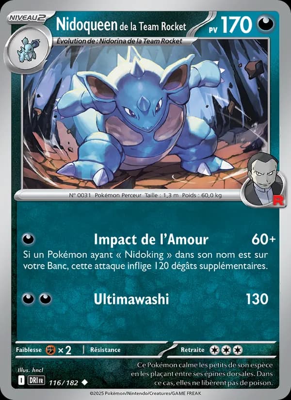 Nidoqueen de la Team Rocket 116 — Rivalités Destinées