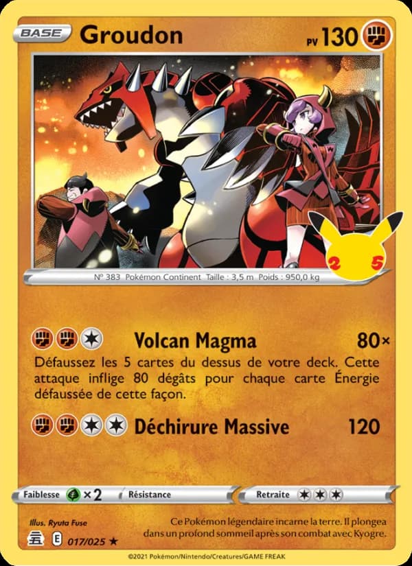 Groudon 17 — Célébrations