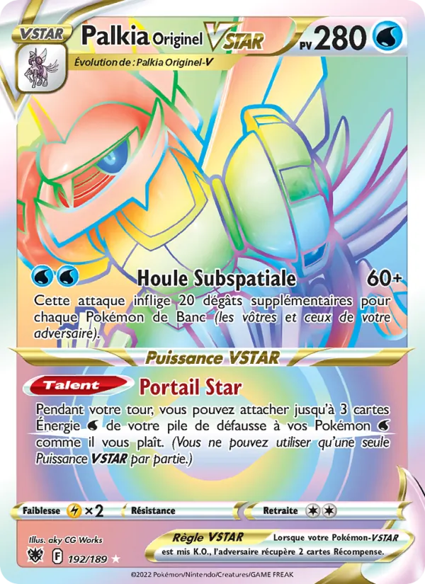 Palkia Originel VSTAR 192 — Astres Radieux