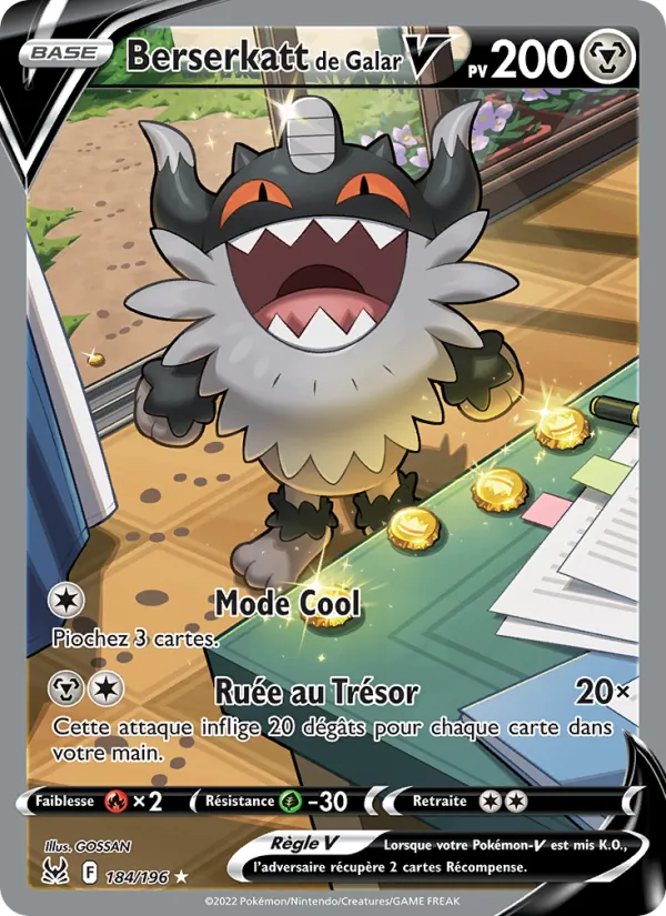 Berserkatt de Galar V 184 — Origine Perdue