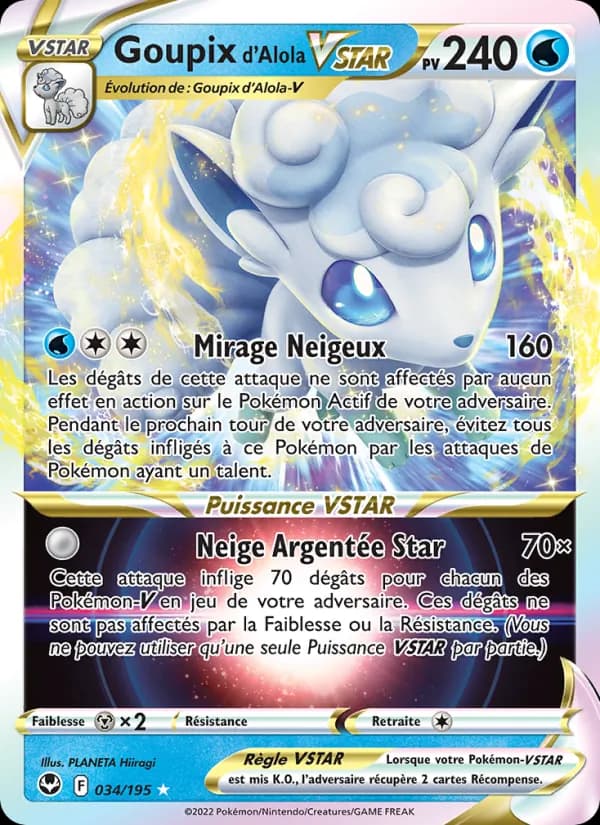 Goupix d'Alola VSTAR 034 — Tempête Argentée