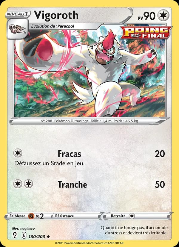 Vigoroth 130 — Évolution Céleste