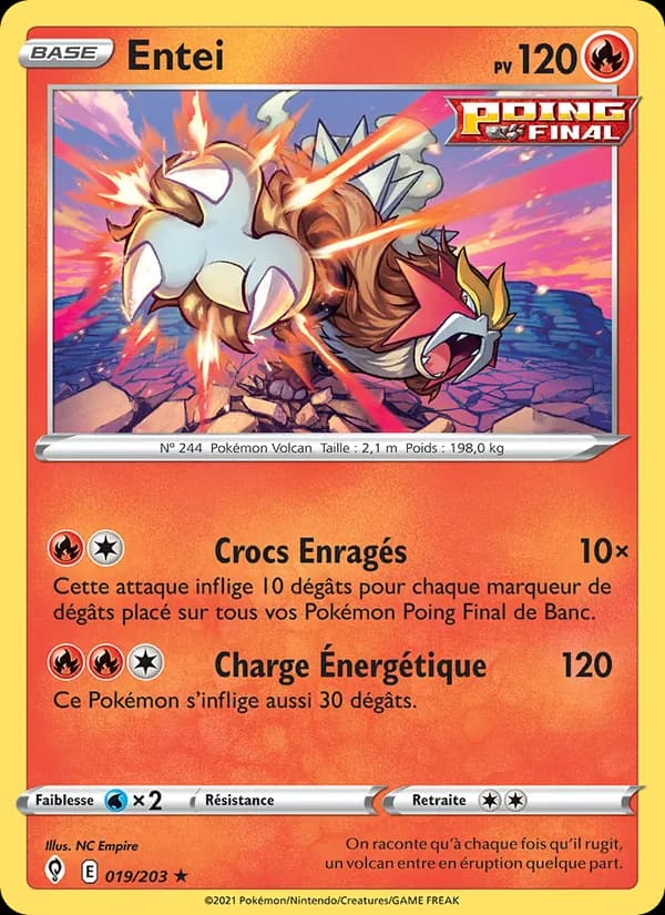 Entei 19 — Évolution Céleste