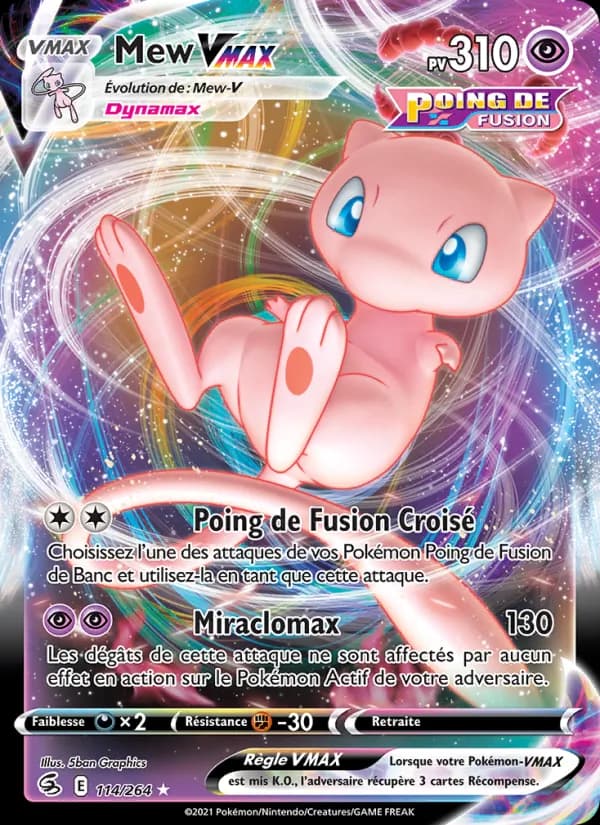 Mew VMAX 114 — Poing de Fusion