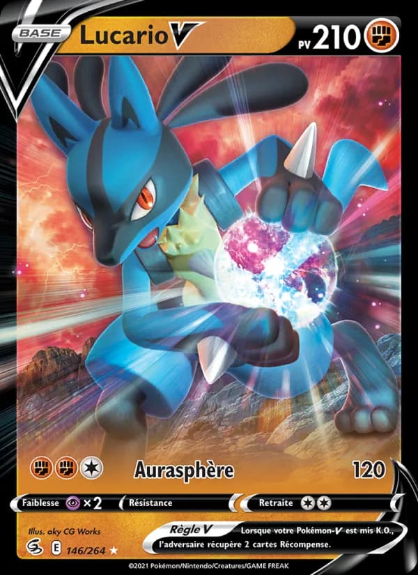 Lucario V 146 — Poing de Fusion