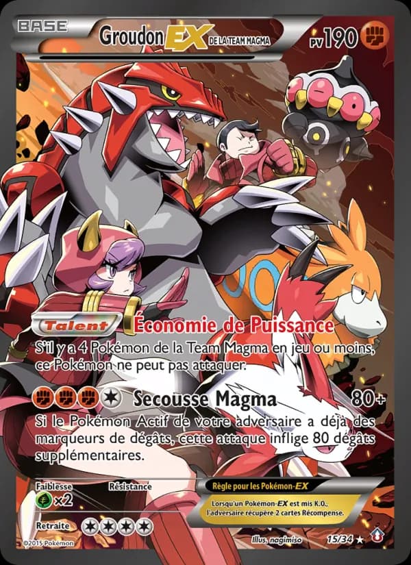 Groudon-EX de la Team Magma 15 — Double Danger