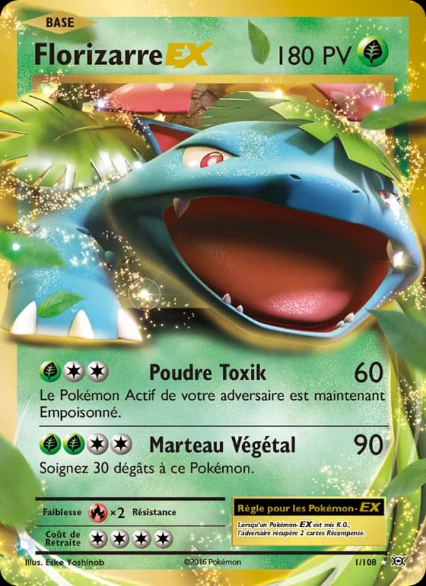 Florizarre EX 1 — Évolutions