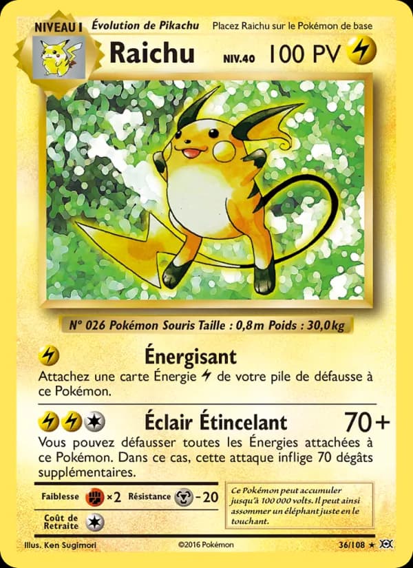 Raichu 36 — Évolutions