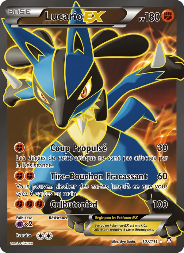 Lucario EX 107 — Poings Furieux