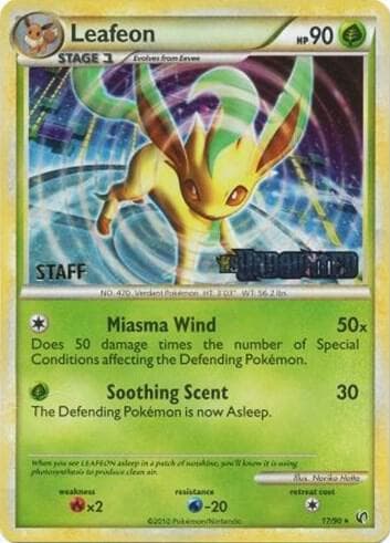 Leafeon - 17/90 (Prerelease) [Staff] 17 — Nintendo Black Star Promos