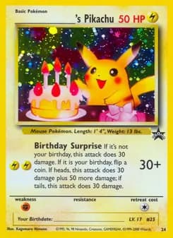 Pikachu de ________ 24 — Wizards Black Star Promos