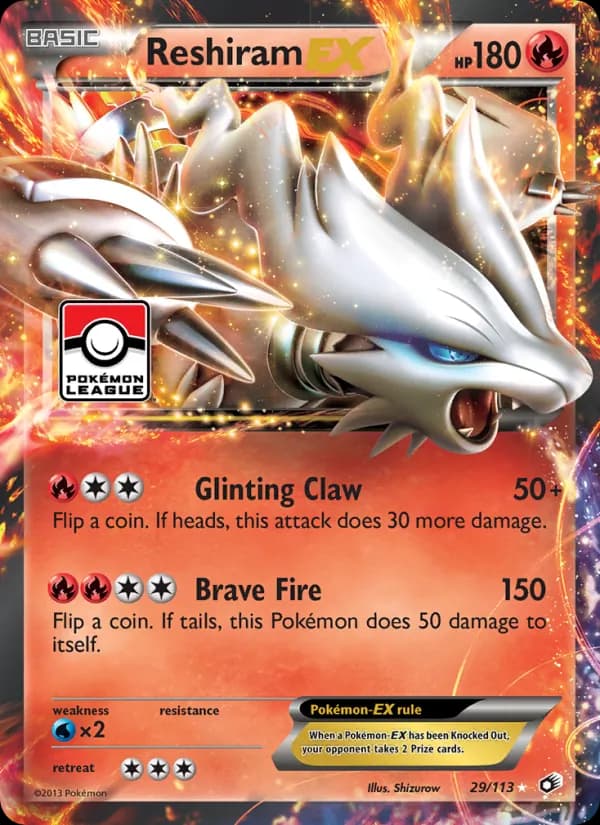 Reshiram-EX 29 — Trésors Légendaires