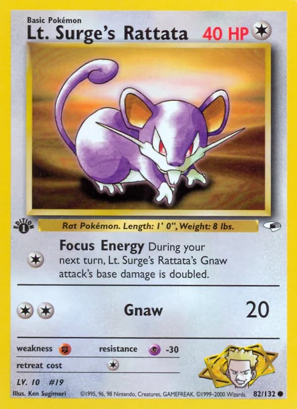 Lt. Surge's Rattata 82 — Gym Heroes