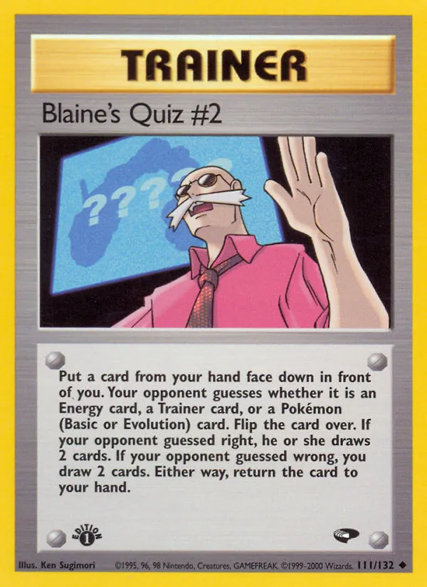 Blaine's Quiz #2 111 — Gym Challenge