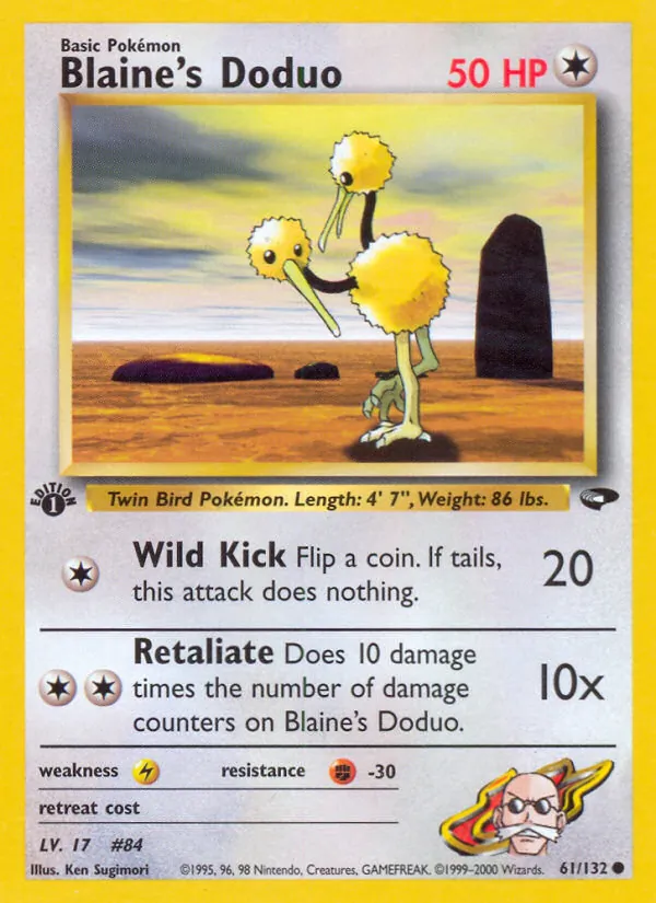 Blaine's Doduo 61 — Gym Challenge