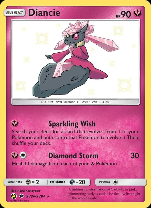 Diancie SV36 — Hidden Fates - Shiny Vault