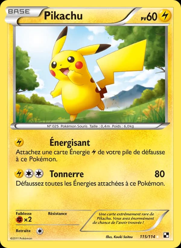 Pikachu 115 — Noir & Blanc