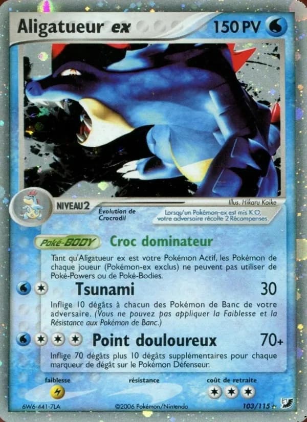 Aligatueur ex 103 — EX Forces Cachées