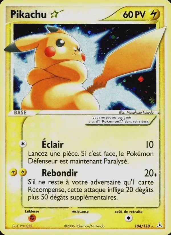Pikachu ☆ 104 — EX Fantômes Holon
