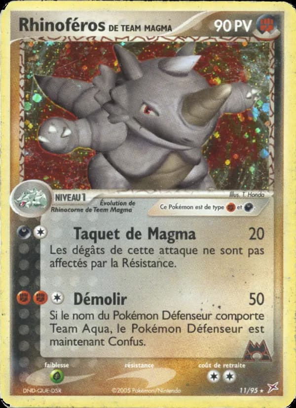 Rhinoféros de Team Magma 11 — EX Team Magma vs Team Aqua