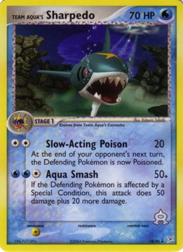 Sharpedo de Team Aqua 18 — EX Team Magma vs Team Aqua