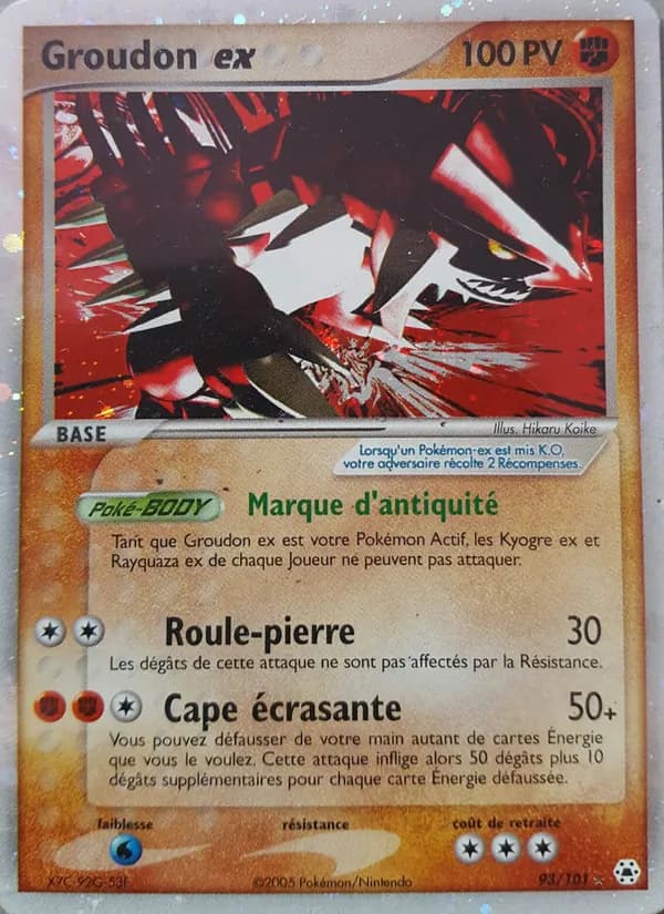 Groudon ex 93 — EX Légendes Oubliées