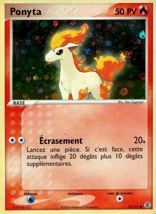 Ponyta 76 — EX Rouge Feu & Vert Feuille