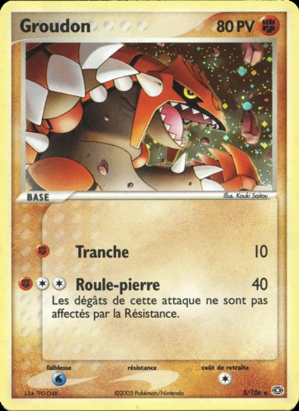 Groudon 5 — EX Émeraude