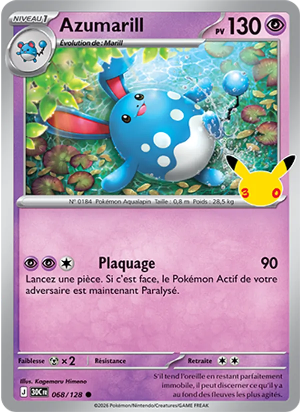 Azumarill 068 — 30ᵉ Anniversaire