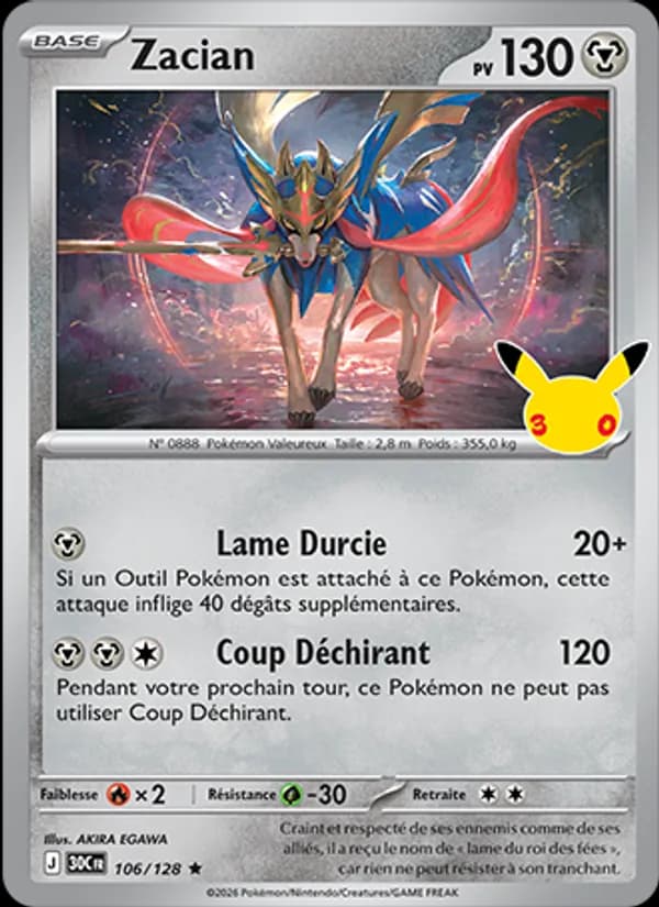 Zacian 106 — 30ᵉ Anniversaire